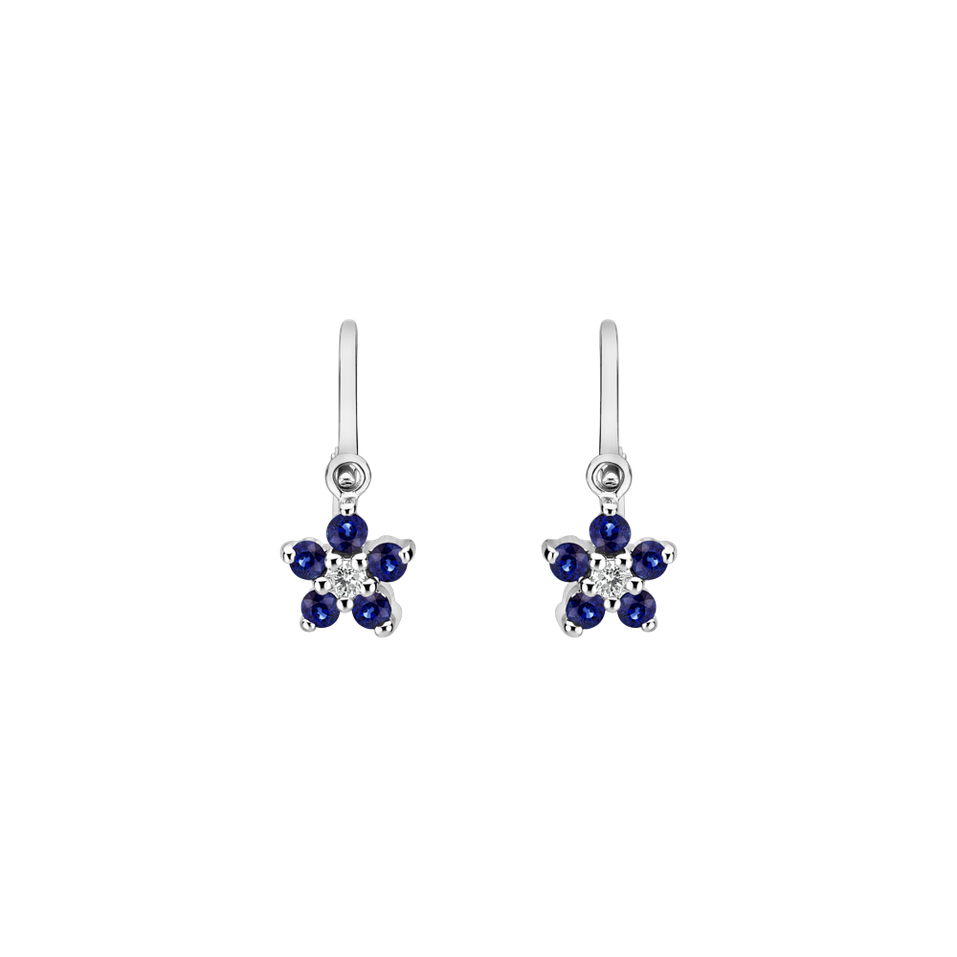 Children's diamond earrings and Sapphire Lovely