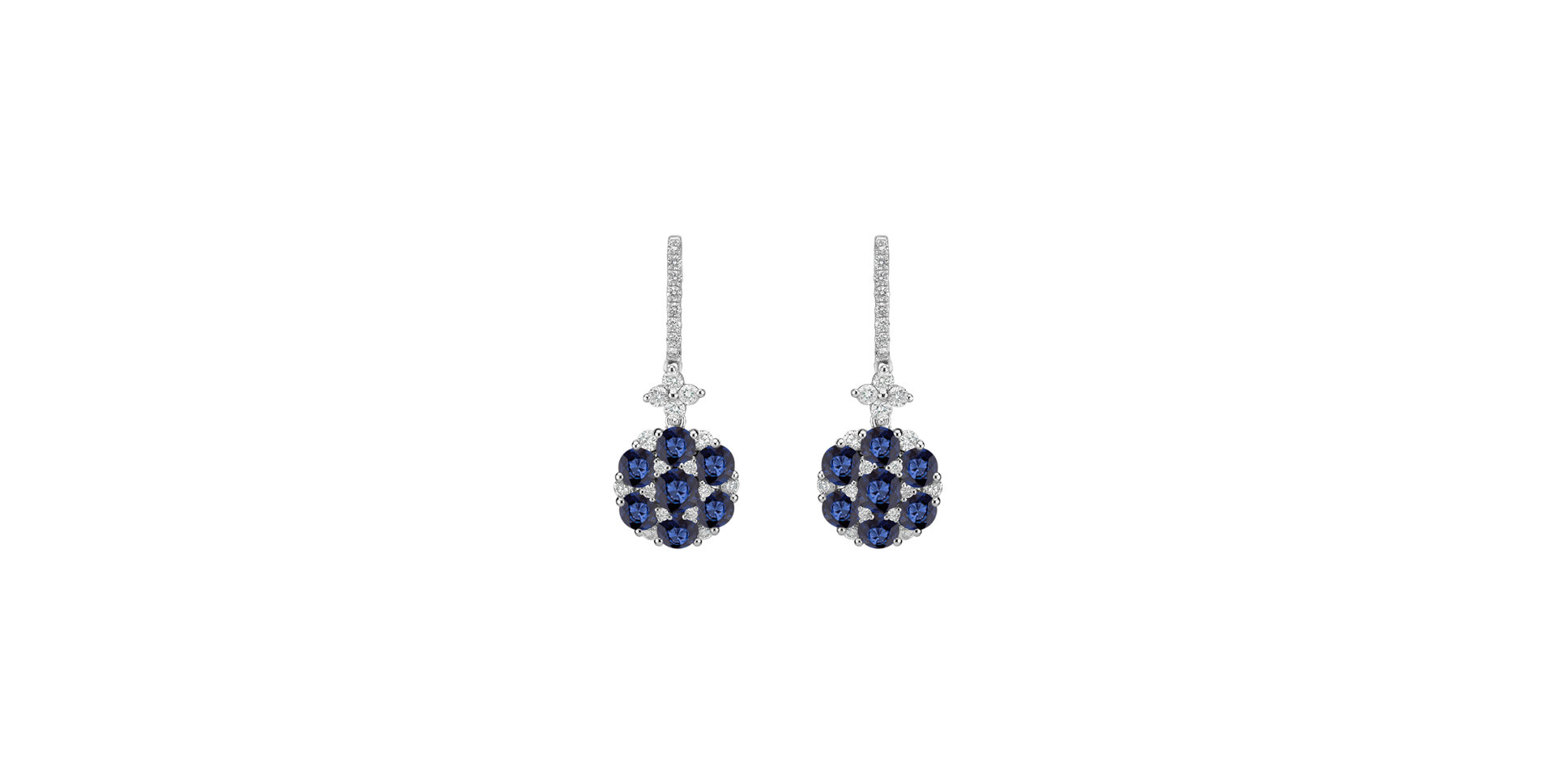 Diamond earrings and Sapphire Latonya