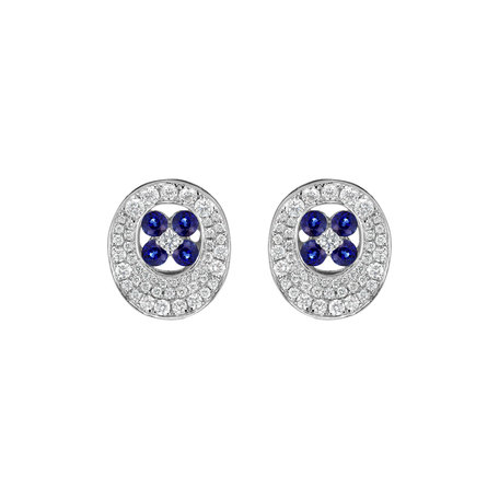 Diamond earrings and Sapphire Tatjana