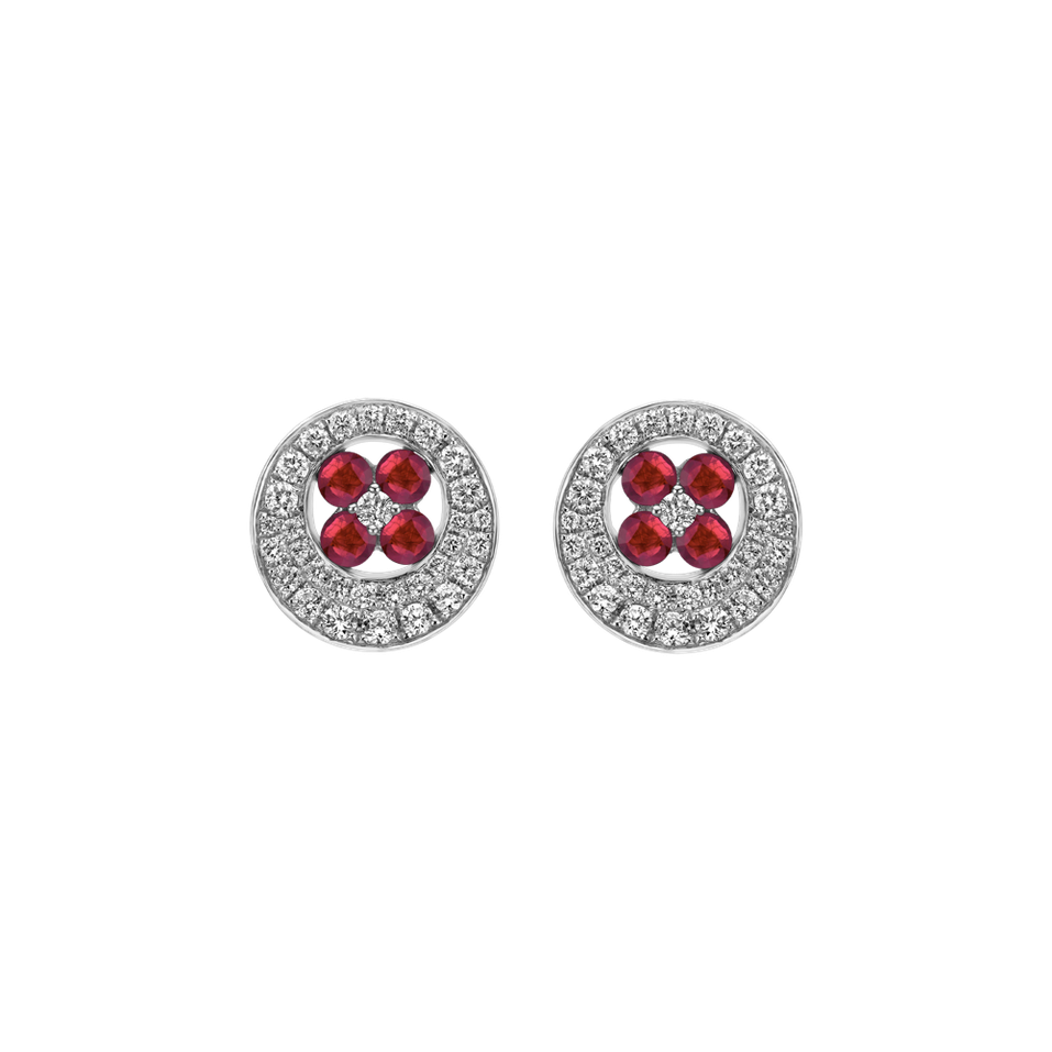 Diamond earrings and Ruby Tatjana