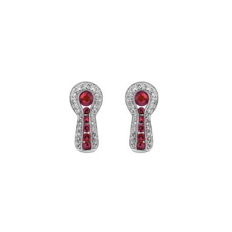 Diamond earrings and Ruby Dark Bella