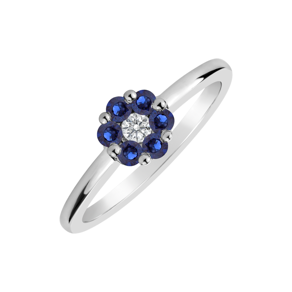 Diamond ring with Sapphire Hollings
