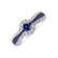 Diamond ring with Sapphire Valeria2