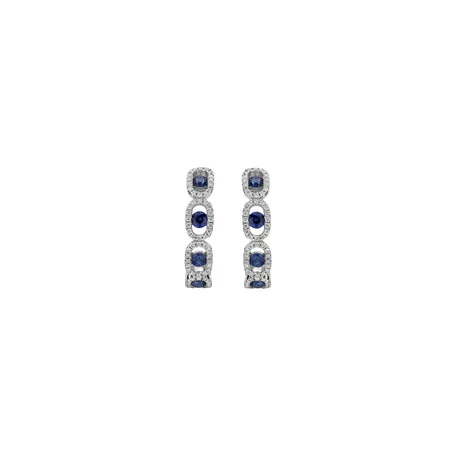 Diamond earrings and Sapphire Royal Earrings
