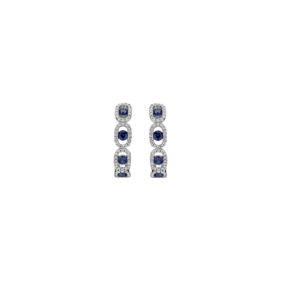 Diamond earrings and Sapphire Royal Earrings