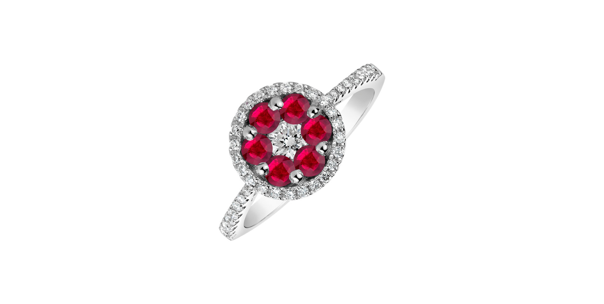 Diamond ring with Ruby Kiersten