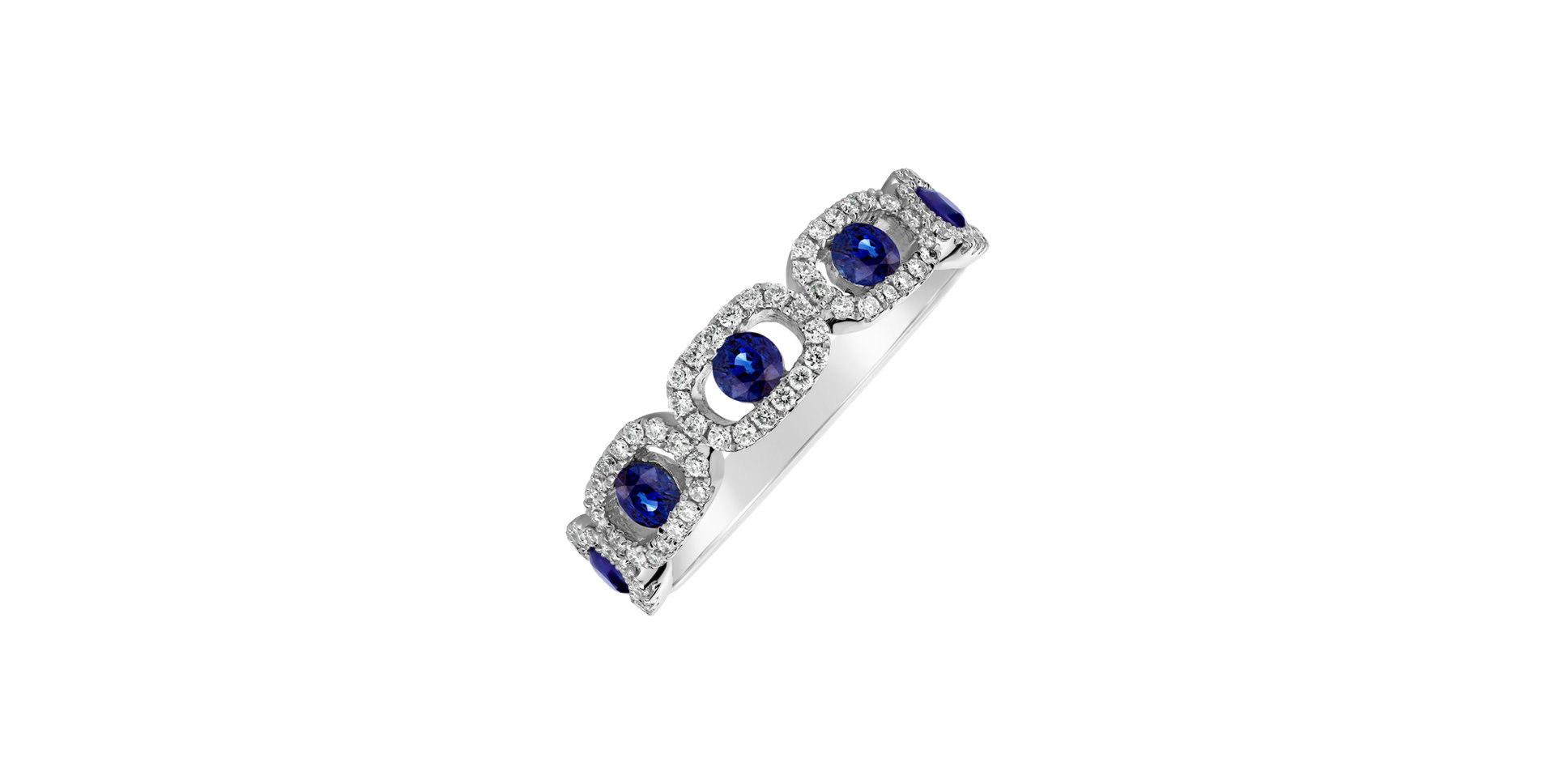 Diamond ring with Sapphire Lexi