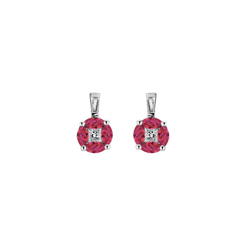 Diamond earrings and Ruby Rio De Janeiro