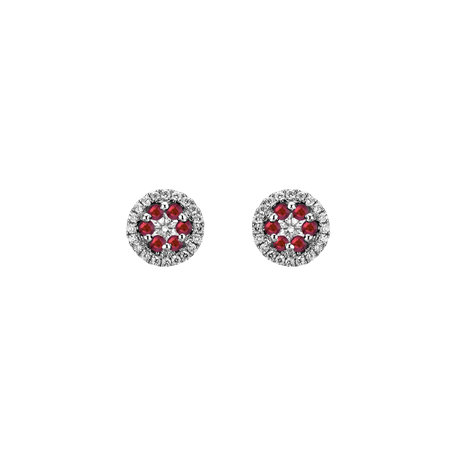 Diamond earrings and Ruby Kimba