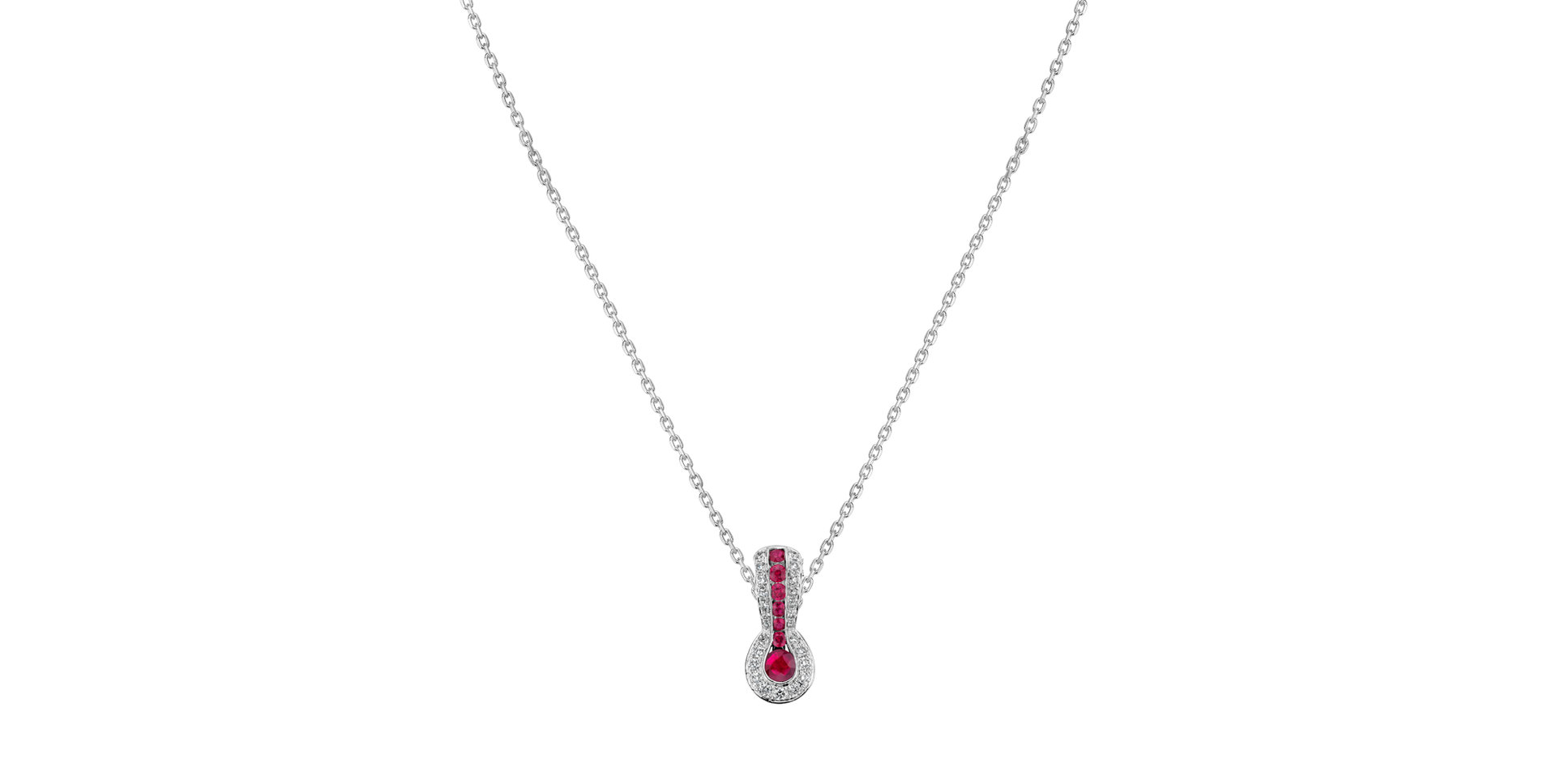 Diamond pendant with Ruby Delaney