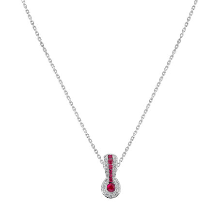 Diamond pendant with Ruby Delaney