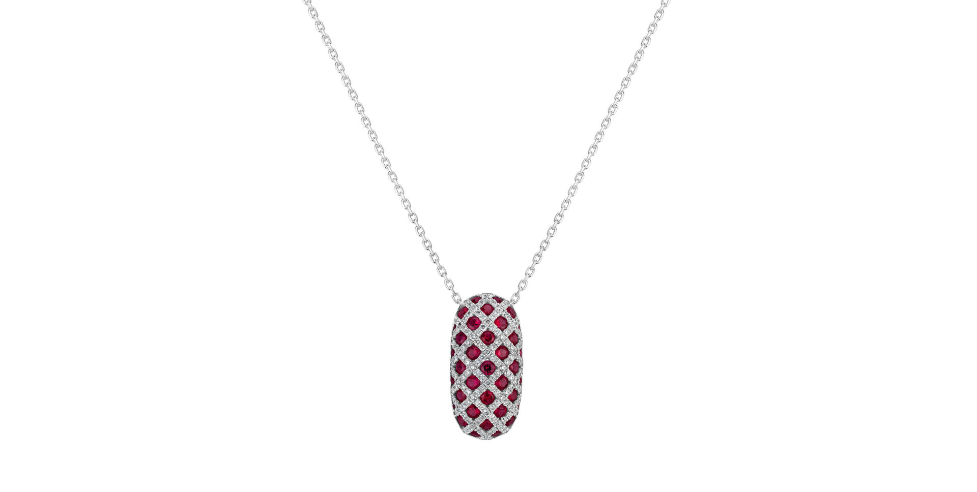 Diamond pendant with Ruby Grid of Passion