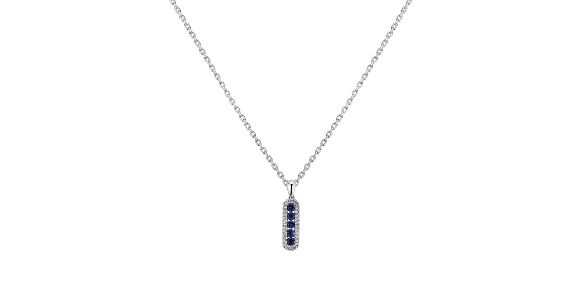 Diamond pendant with Sapphire Gia