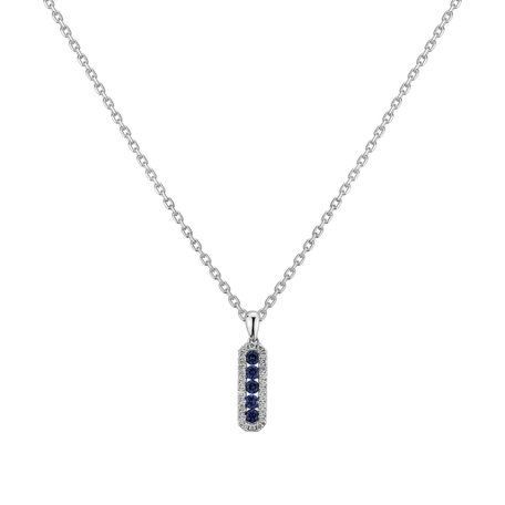 Diamond pendant with Sapphire Gia