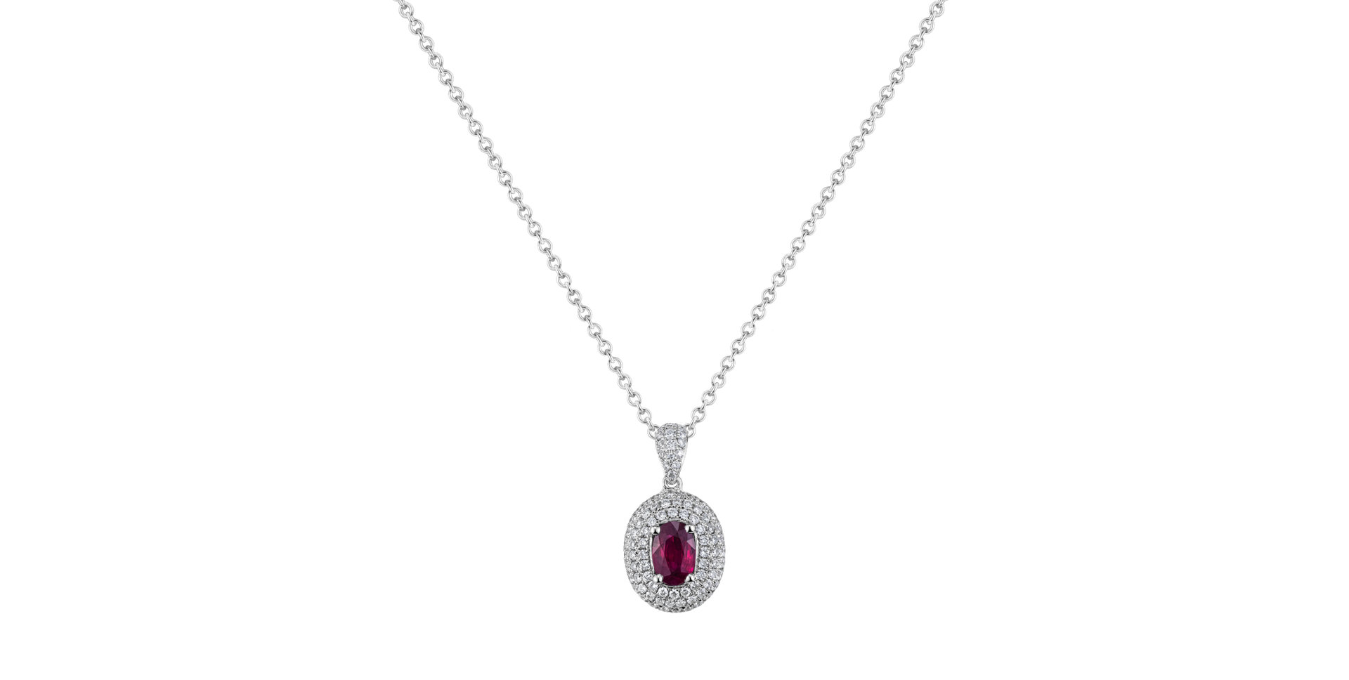 Diamond pendant with Ruby Dynathis