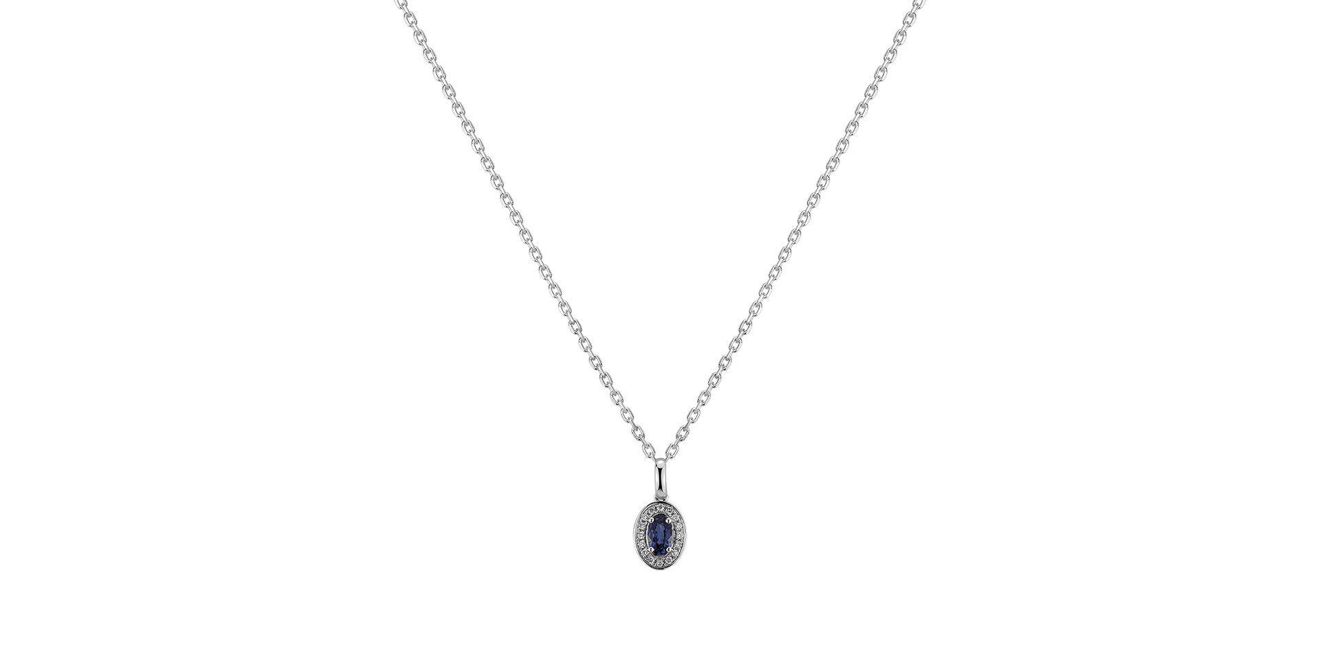 Diamond pendant with Sapphire Ornate Magic