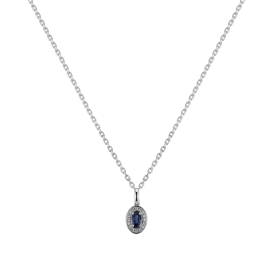 Diamond pendant with Sapphire Ornate Magic