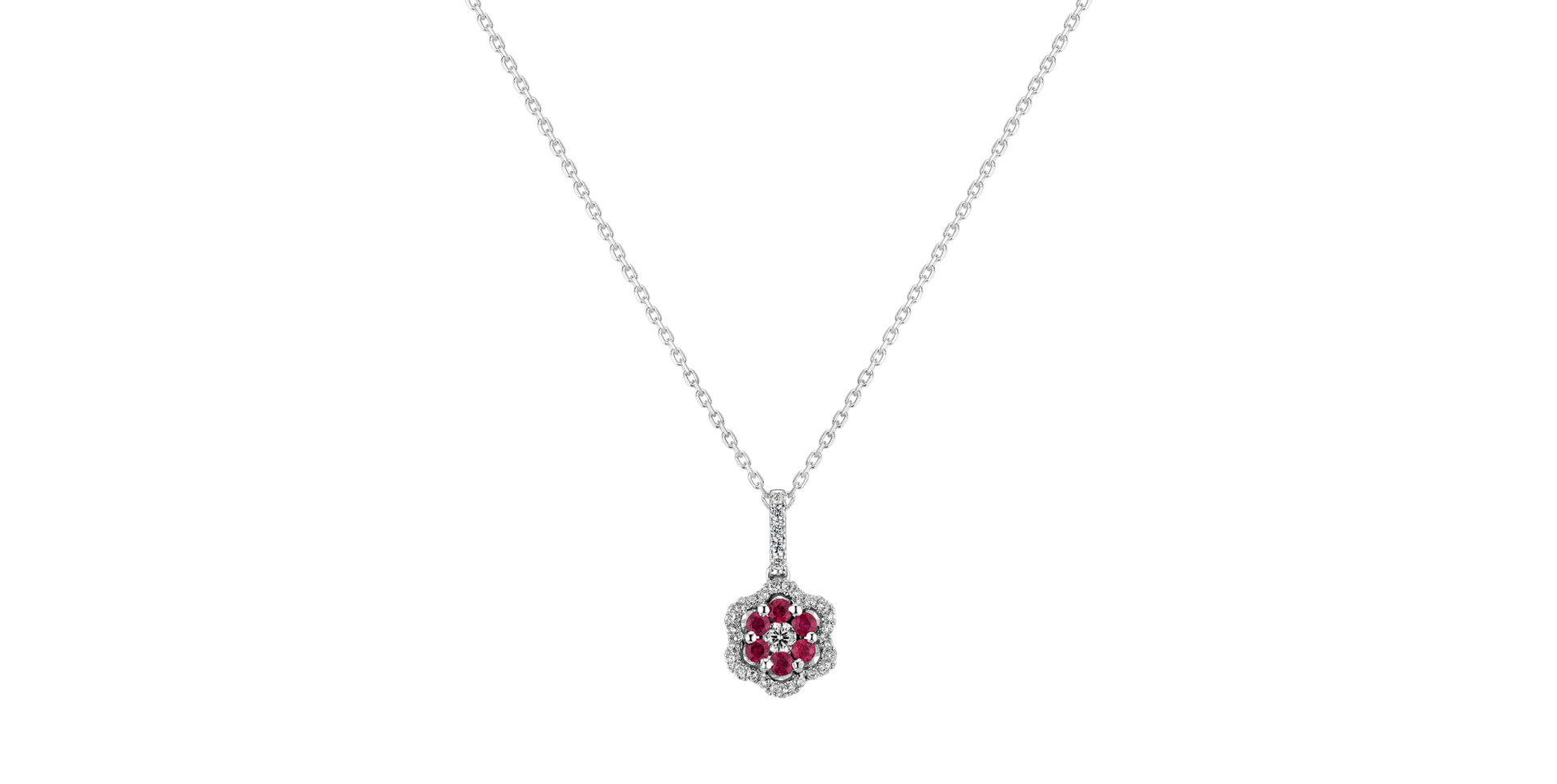 Diamond pendant with Ruby Izabella