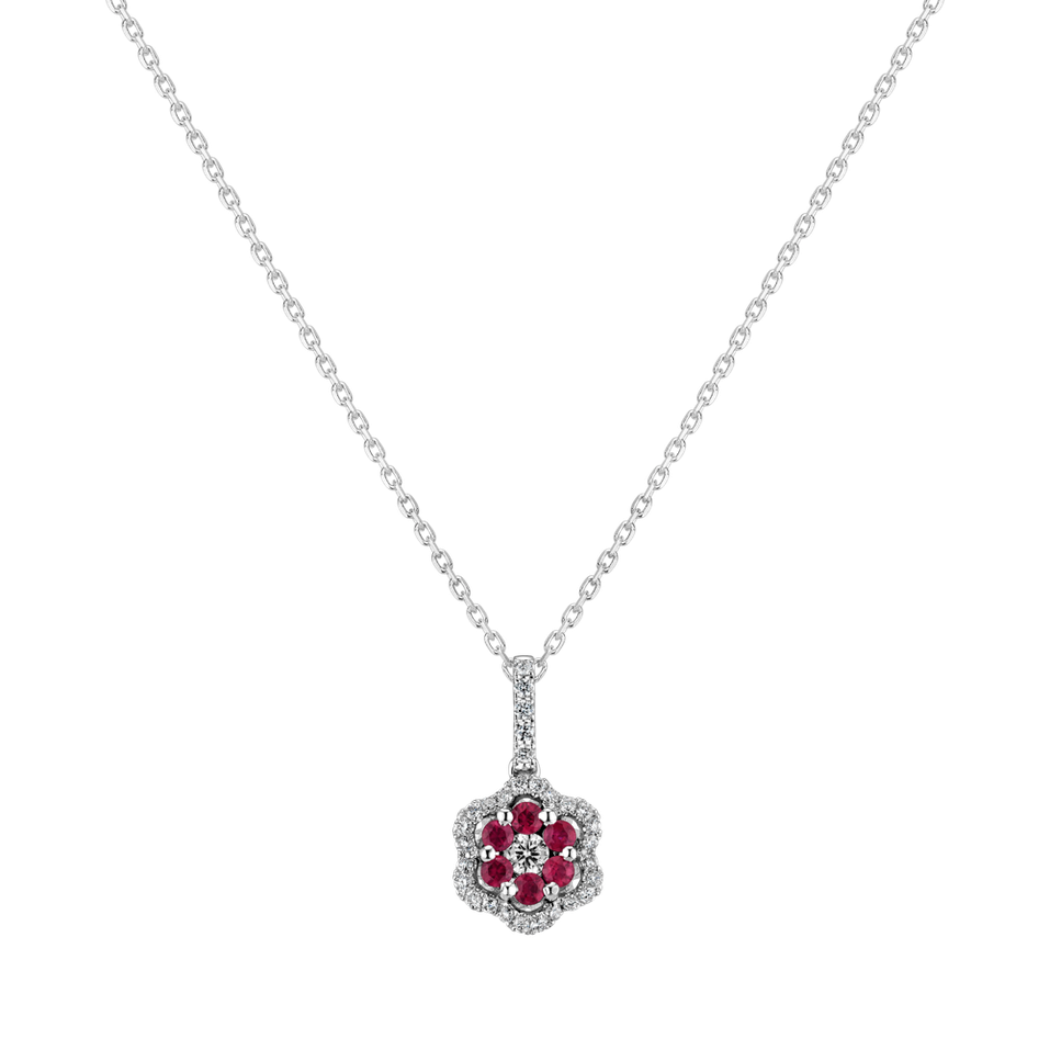 Diamond pendant with Ruby Izabella