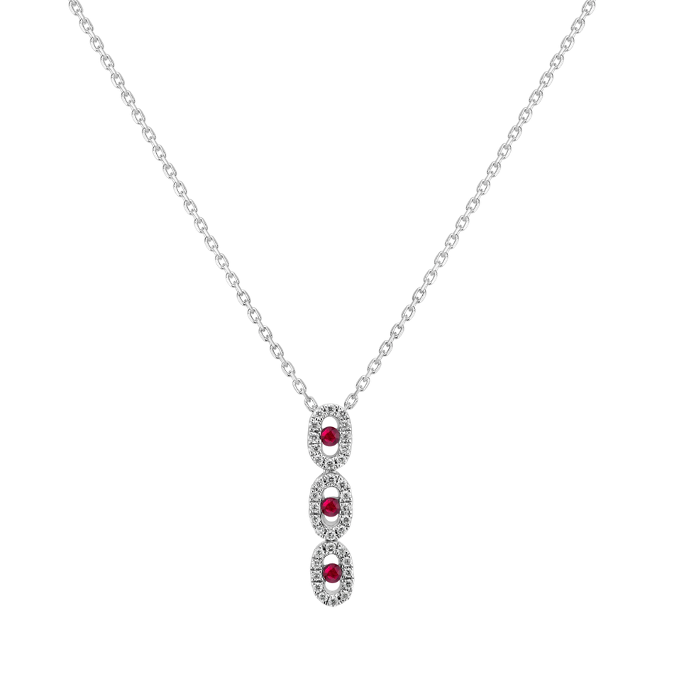 Diamond pendant with Ruby Josephine