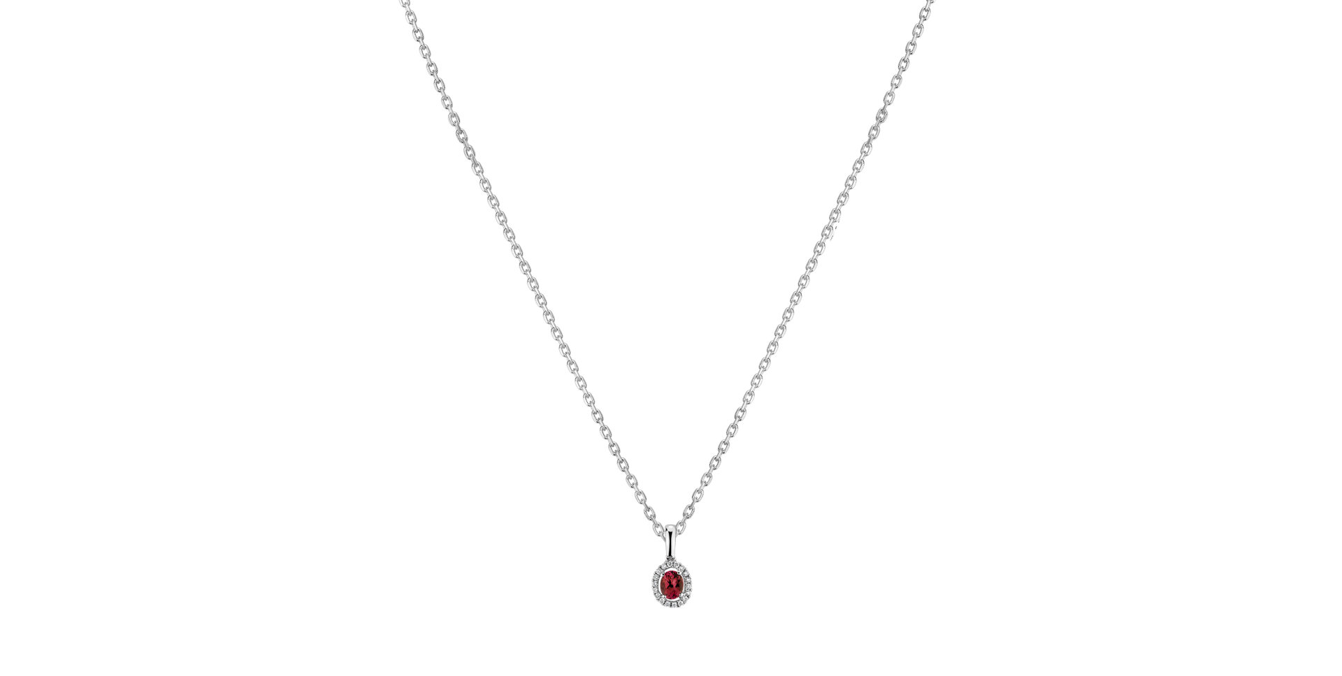 Diamond pendant with Ruby Gentle Passion