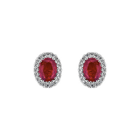 Diamond earrings with Ruby La Scala