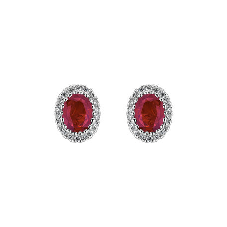 Diamond earrings with Ruby La Scala