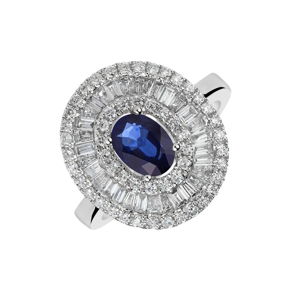 Diamond ring with Sapphire Melchiorre