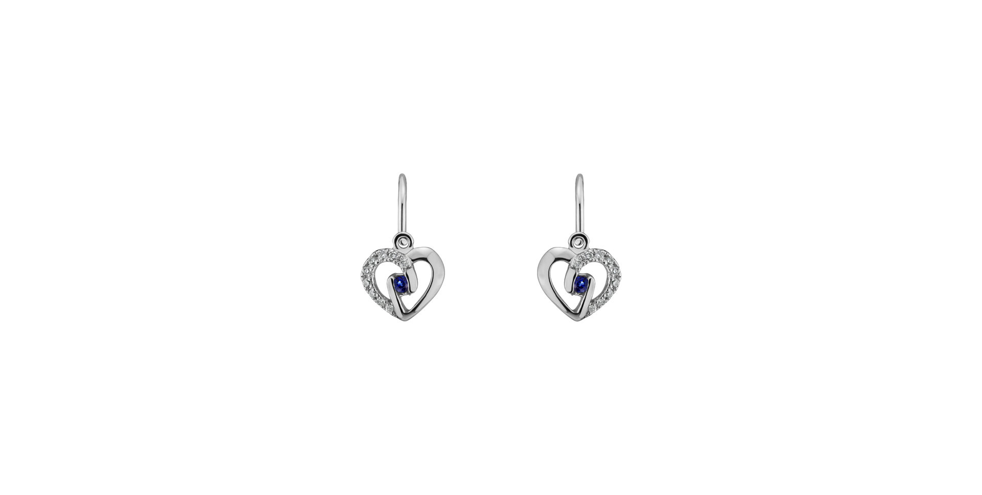Children's diamond earrings with Sapphire Charming Darling
