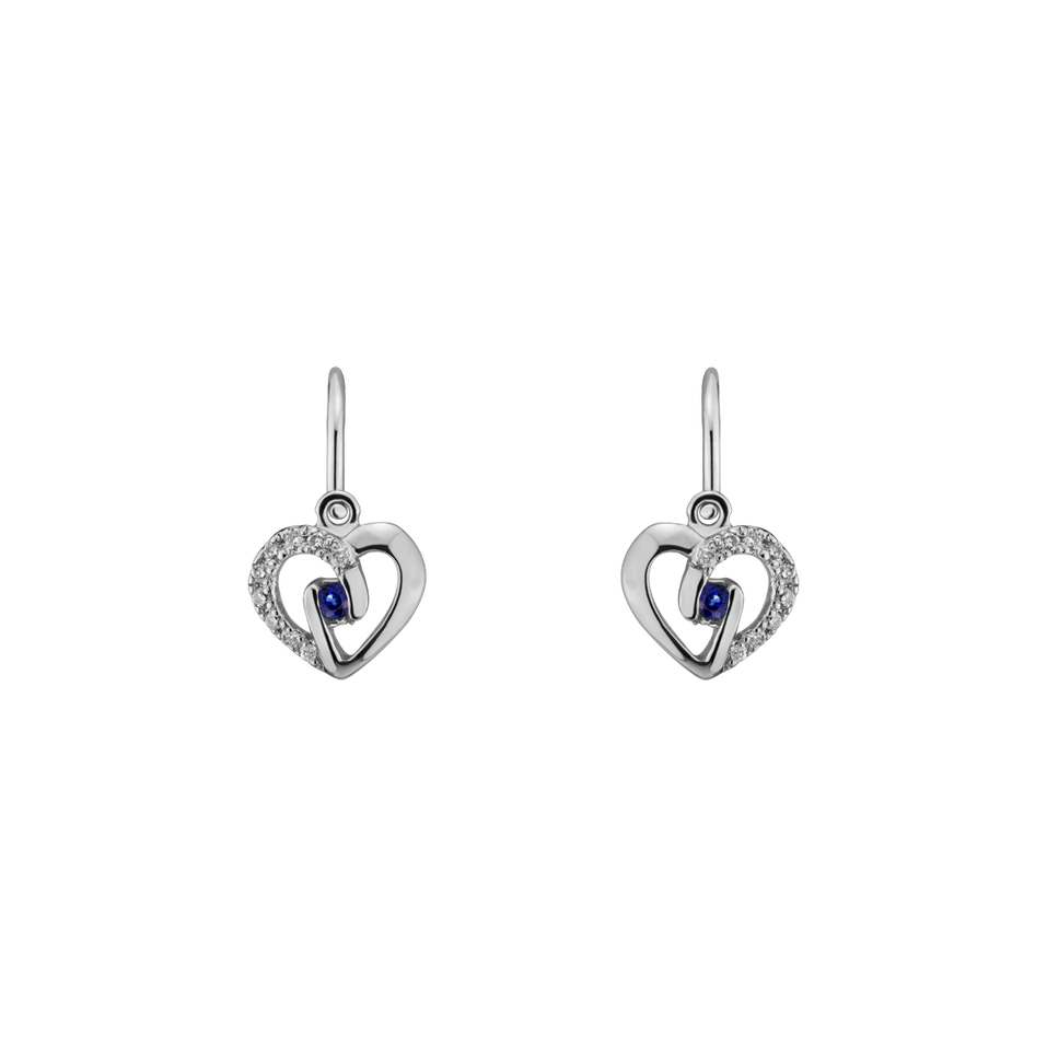 Children's diamond earrings with Sapphire Charming Darling