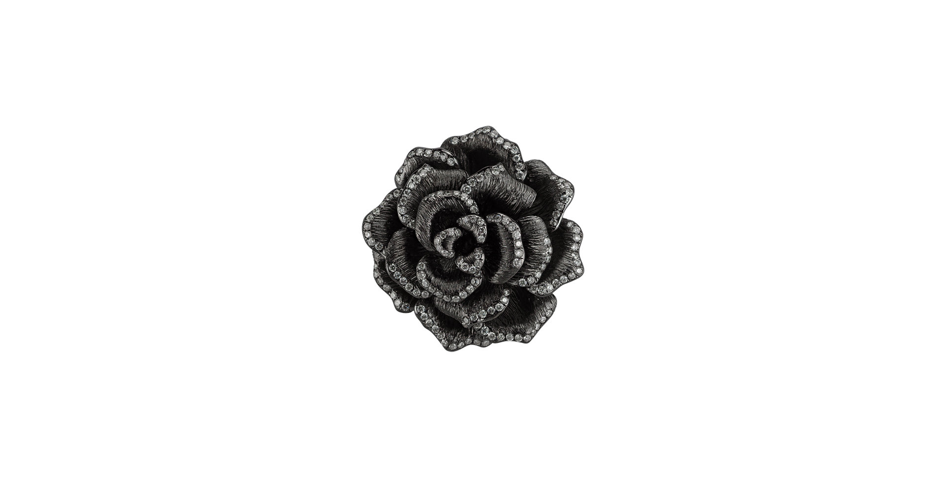 Diamond brooch Dark Hibiscus