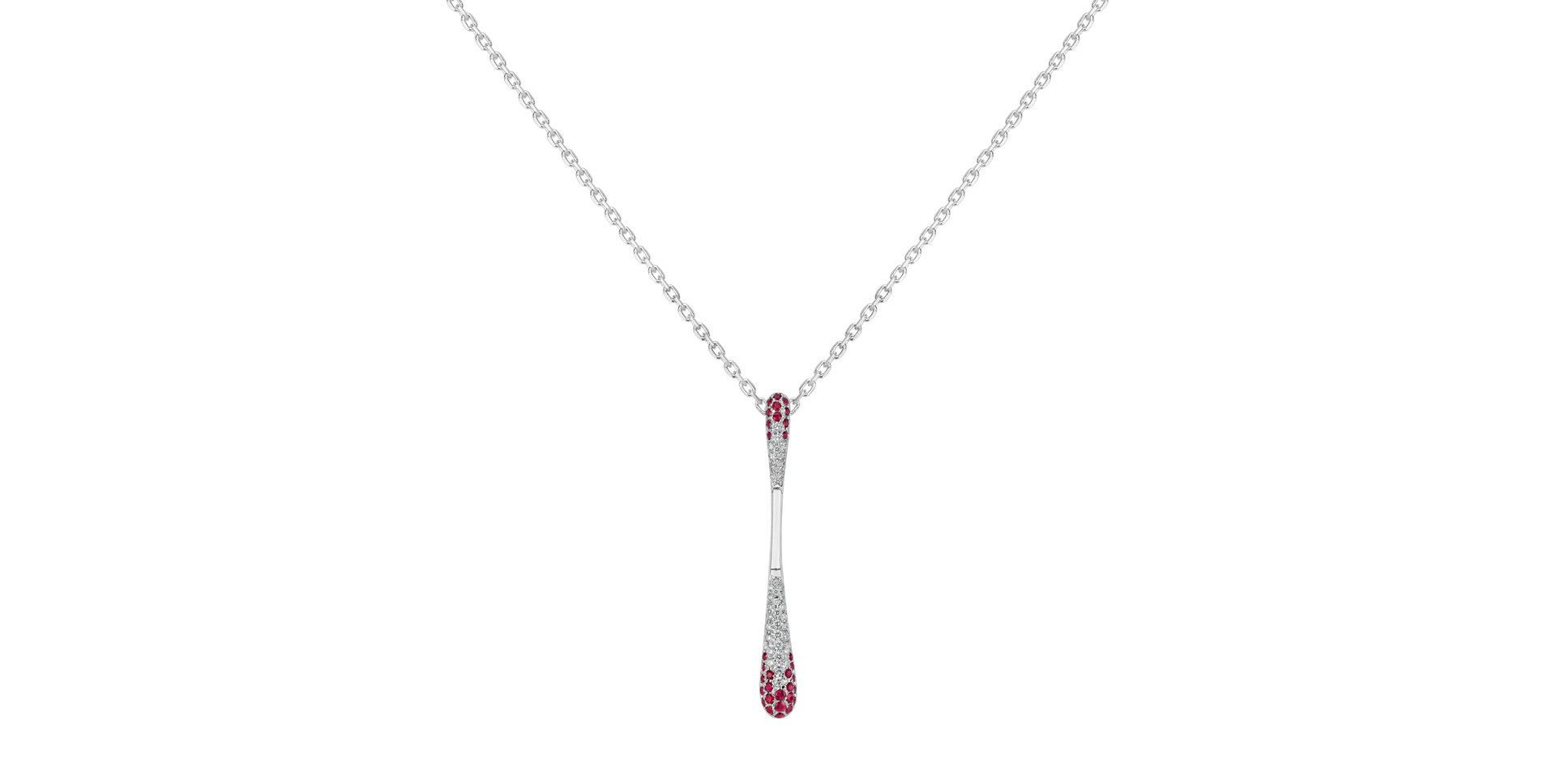 Diamond pendant with Ruby Fiery Avalanche