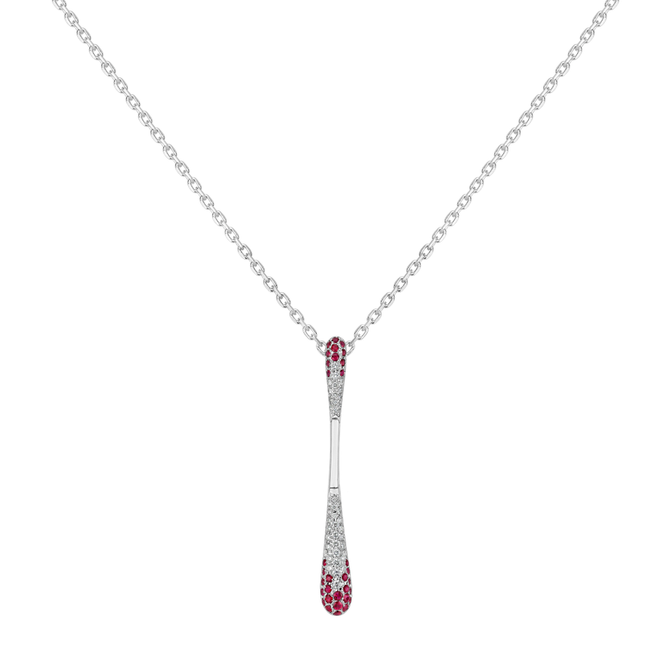 Diamond pendant with Ruby Fiery Avalanche