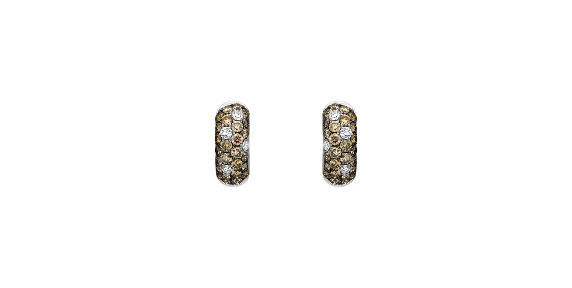 Earrings with brown and white diamonds Avis