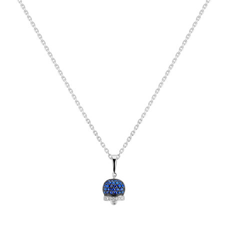 Diamond pendant with Sapphire Hell Bell
