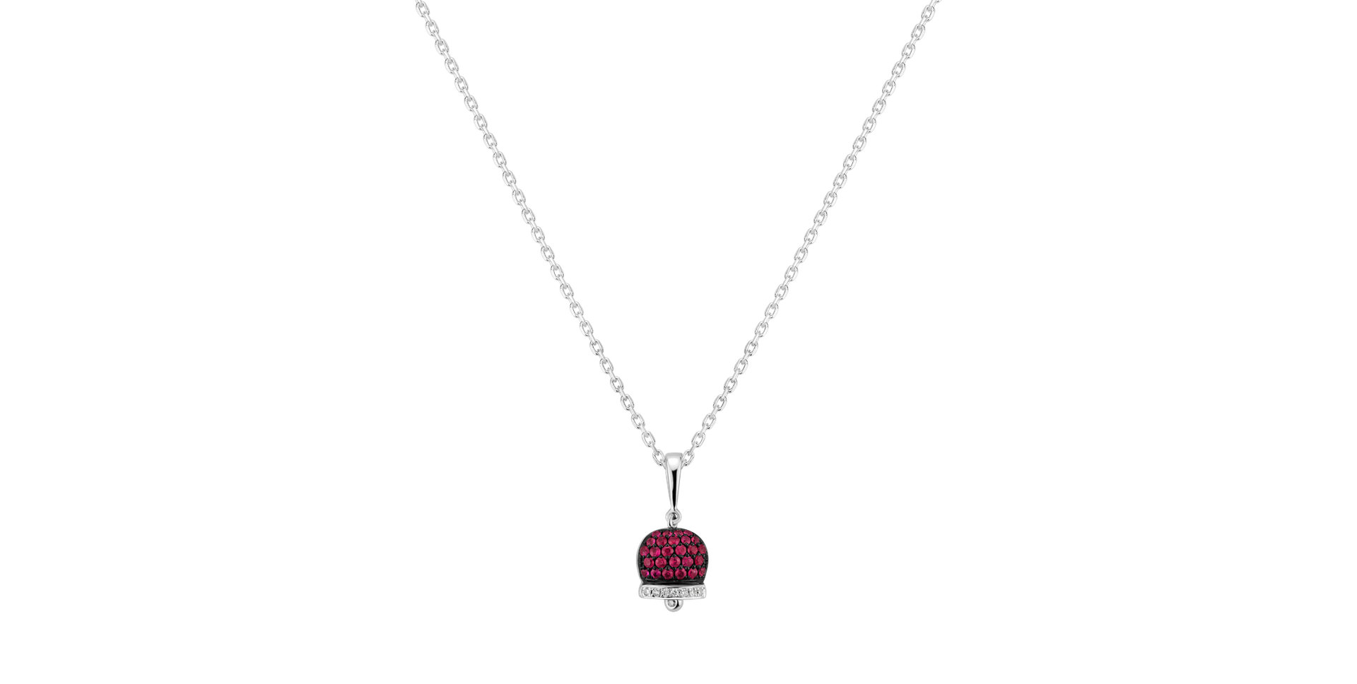 Diamond pendant with Ruby Hell Bell