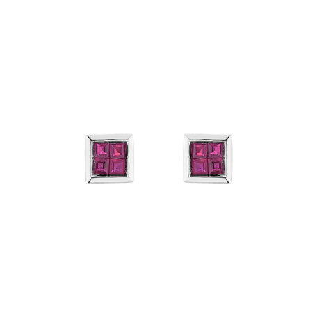 Earrings with Ruby Tempest Fury