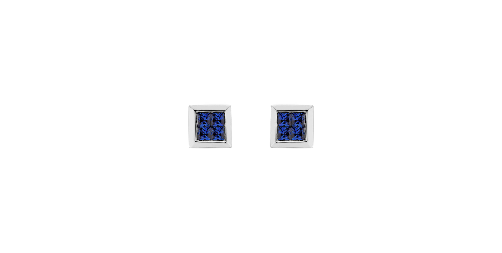 Earrings with Sapphire Midnight Embrance