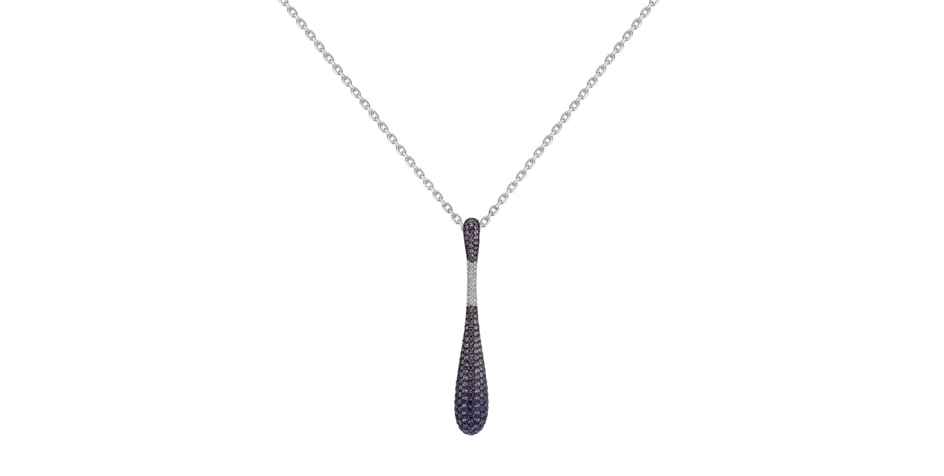 Diamond pendant with Sapphire Blossom