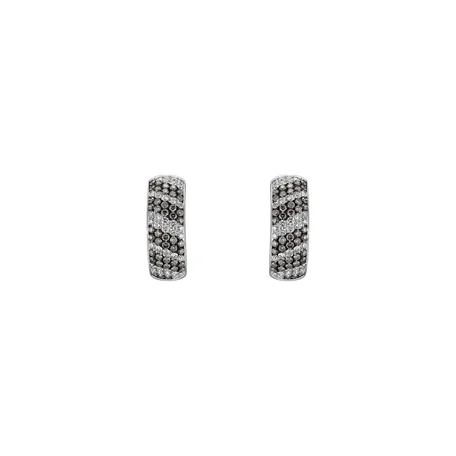 Earrings with brown and white diamonds Symphony of Harmony