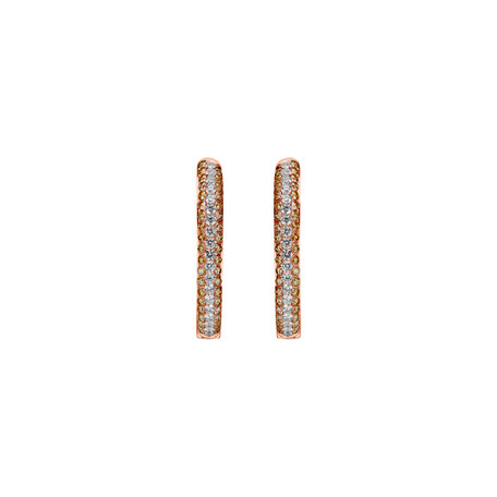 Earrings with brown and white diamonds Passion Symphony