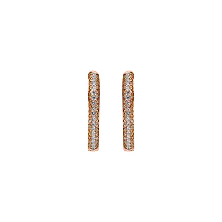 Earrings with brown and white diamonds Passion Symphony