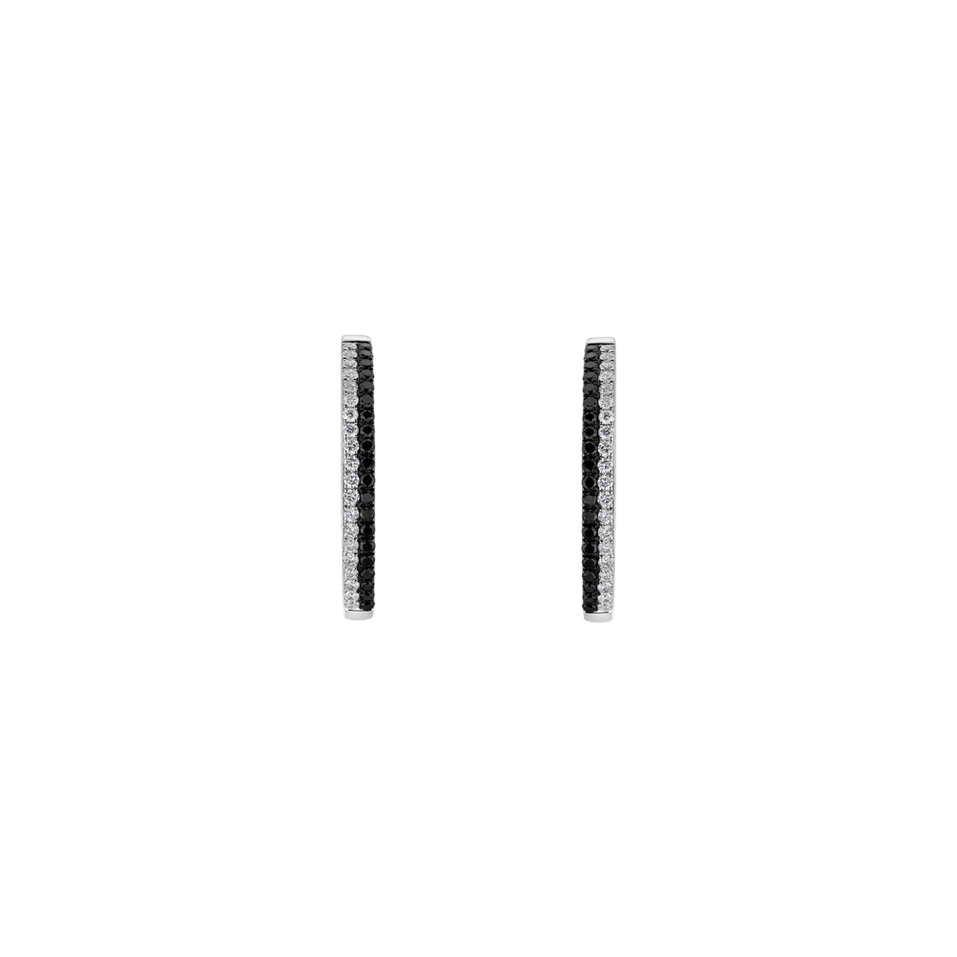Earrings with black and white diamonds Arcane Sonata