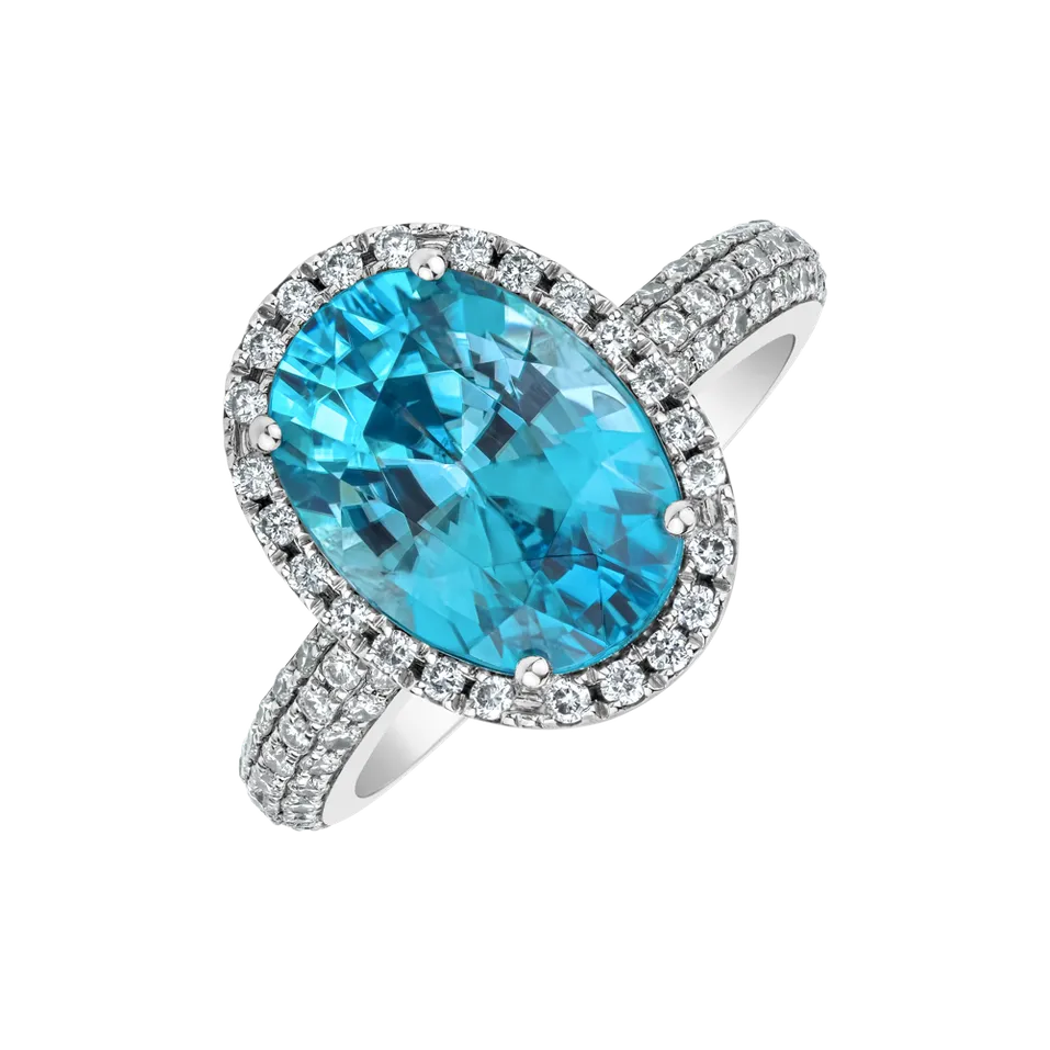 Diamond ring with Zircon Aphrodite Beauty