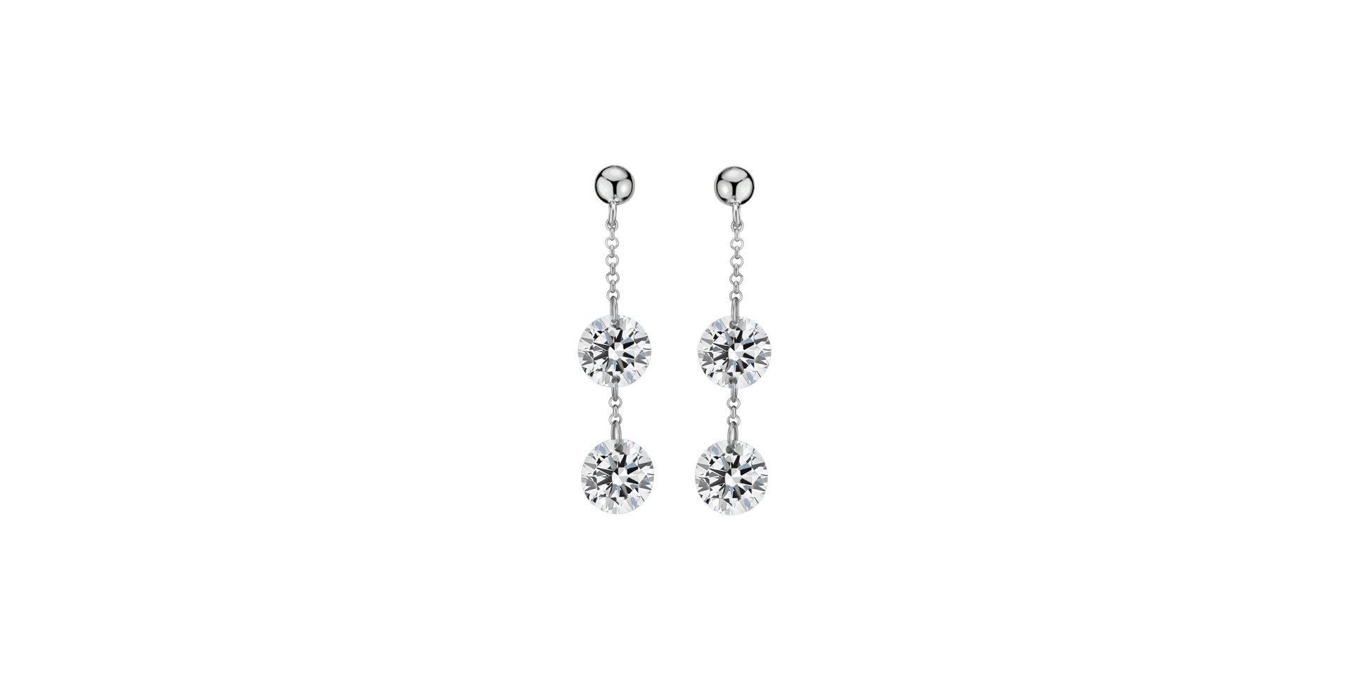 Diamond earrings Moonlight Waterfall