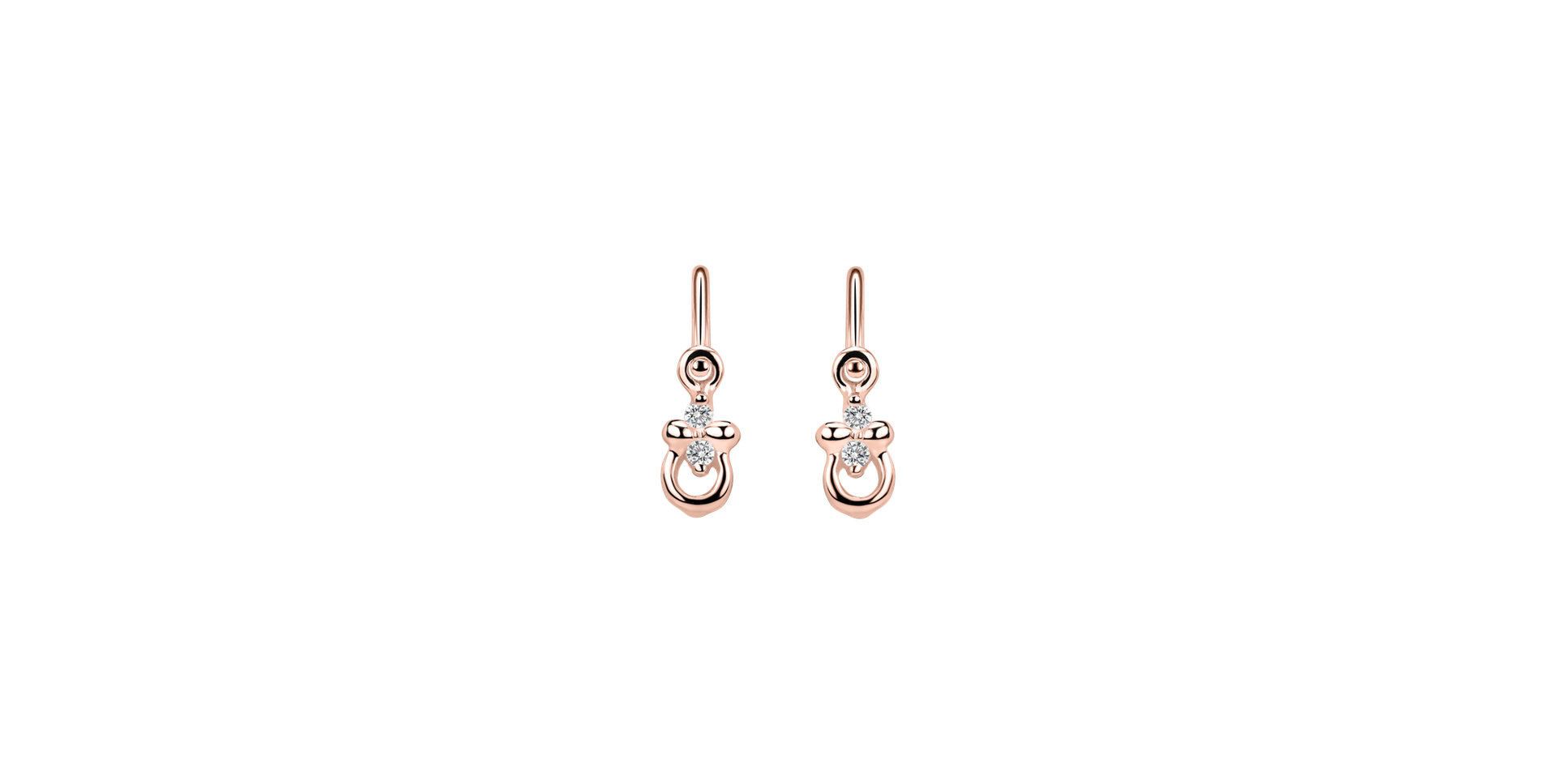 Children's diamond earrings Bee