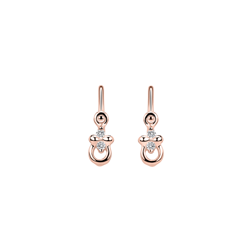 Children's diamond earrings Bee