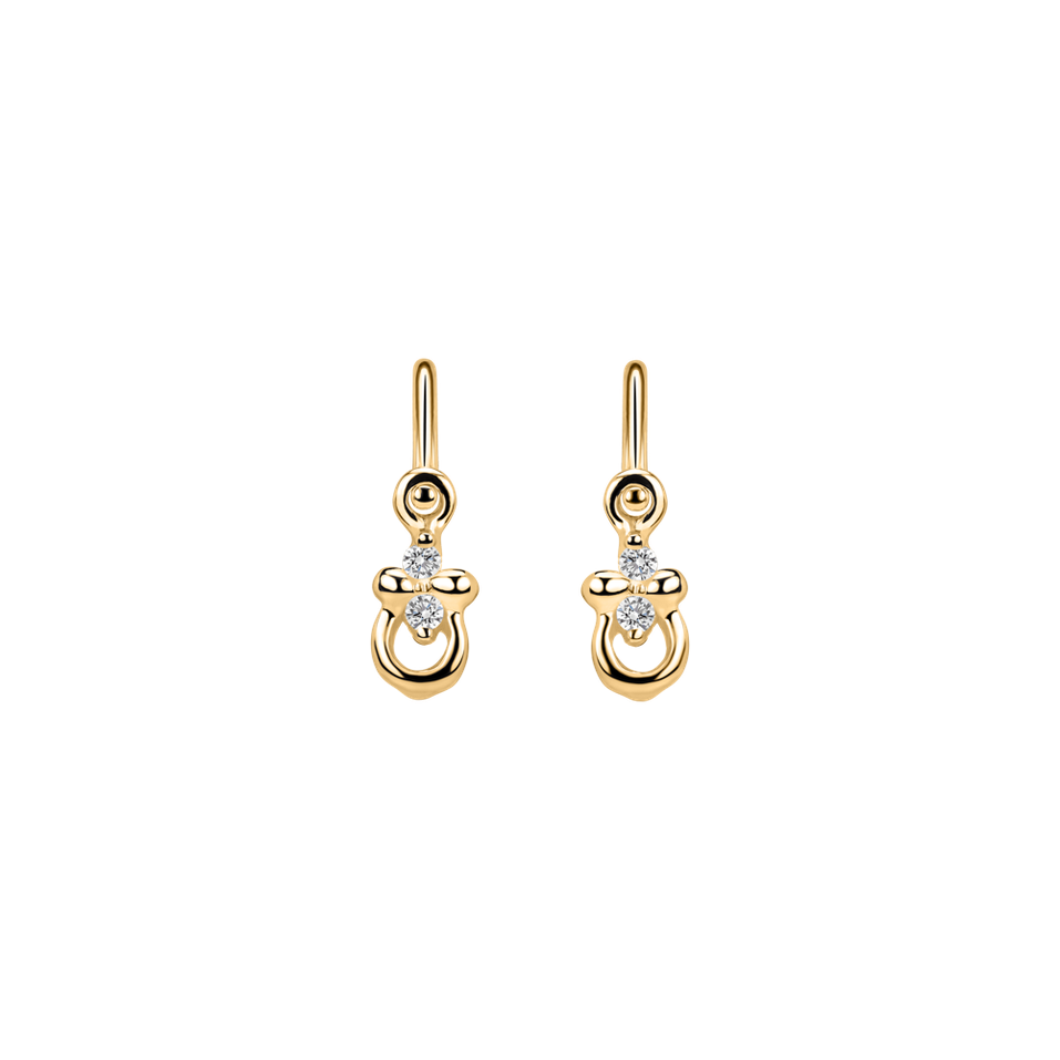 Children's diamond earrings Bee