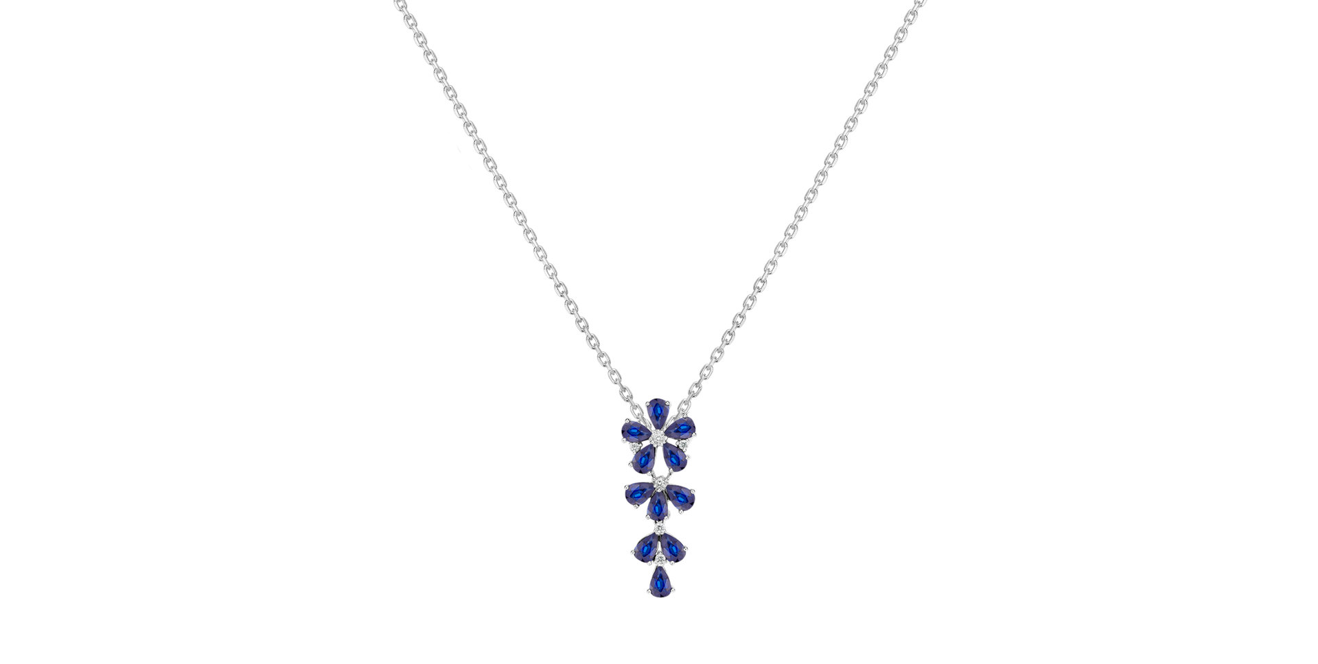 Diamond pendant with Sapphire Reagan