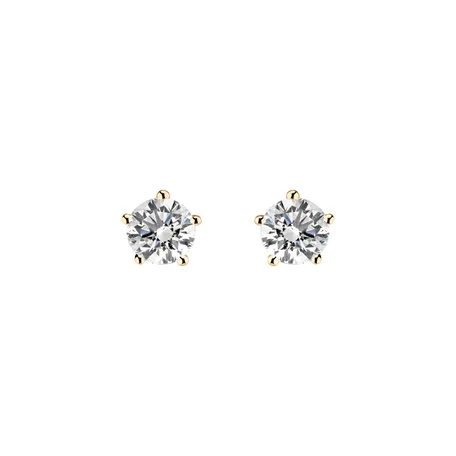 14ct yellow gold diamond earrings Star Secret